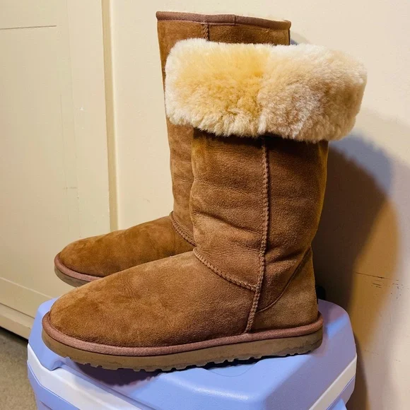 UGG Tan Suede Tall Boots - Picture 8 of 9